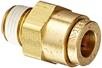 【中古】【輸入品・未使用】Eaton Weatherhead 1868X4 Brass CA360 D.O.T. Air Brake Tube Fitting Male Connector 1/8 NPT Male x 1/4 Tube OD by Weatherhead