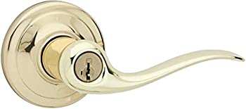 【中古】【輸入品・未使用】Kwikset 740TNL 3 SMT 6AL RCS 97402-657 Tustin 鍵付きドアレバー スマートキー 光沢真鍮