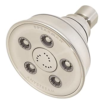 【中古】【インポート品・未当て嵌める】Speakman S-3014-BN-E2 Caspian Anystream High Pressure Adjustable Low Flow Shower Head Brushed Nickel by Speakman その他-インテリア・寝具・収納