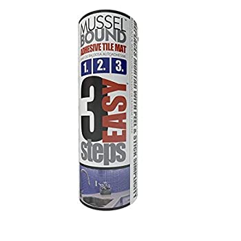 【中古】【輸入品・未使用】MusselBound 15平方フィート ホワイトプラスチックタイルメンブレン ピールセット グラウト すり鉢なし