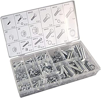 【中古】【輸入品・未使用】240ピース MM メトリックサイズ ナットとボルトねじ詰め合わせ ハードウェアキット｜アトリエ絵利奈