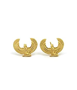 【中古】【輸入品・未使用】エジプト 古代 Ma'at ピース ピアス ゴールドトーン (イヤリング)