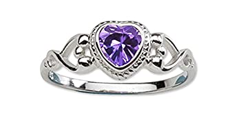 【中古】【39shop】【輸入品・未使用】(B)★- Precious Pieces Girl's Sterling Silver February CZ Birthstone Baby Ring(新古品)|アトリエ絵利奈