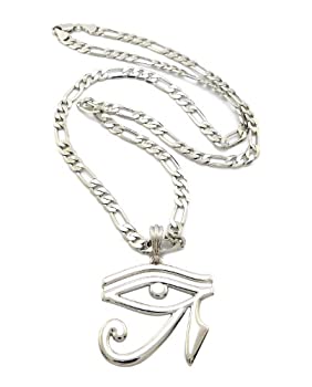 【中古】【39shop】【輸入品・未使用】ファッション★21 エジプト ホルスの目 ペンダント 24インチ チェーン ネックレス ゴールド、シルバー、ヘマタイト調（新古品）｜アトリエ絵利奈