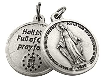 【中古】【39shop】【輸入品・未使用】シルバー調メダル★カトリックの聖人メダル 祈りのペンダント 3/4インチ（新古品）｜アトリエ絵利奈