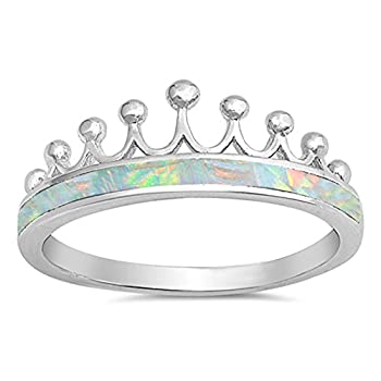 【中古】【39shop】【輸入品・未使用】好みの色が選べる スターリングシルバー クラウンティアラリング(新古品)|アトリエ絵利奈