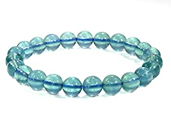 【中古】【輸入品・未使用】ヤン・Dee自然半貴石宝石Healing Powerブルー蛍石クリスタルブレスレット