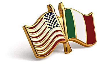 【中古】【輸入品・未使用】Armed Forces Depot 米国/イタリア国旗ラペルピン