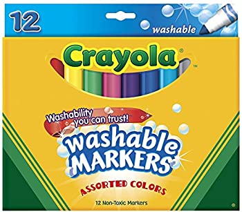 【中古】【輸入品・未使用】Washable Markers Broad Point Classic Colors 12/Set