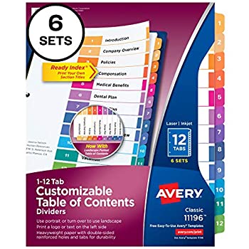 【中古】【輸入品・未使用】Ready Index Contemporary Contents Divider 1-12 Multicolor Letter 6 Sets 12,324円