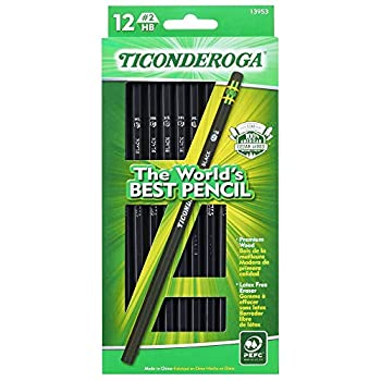 【中古】【輸入品・未使用】Dixon Ticonderoga Wood-Cased #2 Pencils Box of 12 Black (13953)