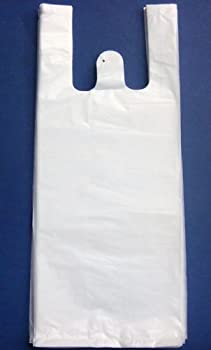 【中古】【輸入品・未使用】100?ctホワイトプラスチックTシャツショッピングバッグ( 6?x 4?x 15???13マイク