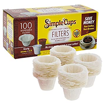 【中古】【輸入品・未使用】Disposable Filters for Use in Keurig Brewers - Simple Cups - 100 Replacement Filters - Use Your Own Coffee in K-cups by Simple Cups