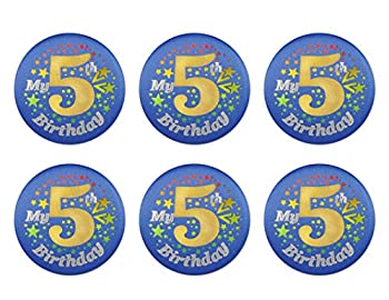 【中古】【39shop】【輸入品・未使用】Beistle★bn055b 6パックMy 5th誕生日サテンボタン、2インチ(新古品)|アトリエ絵利奈