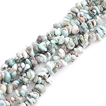 【中古】【輸入品・未使用】Joe Foreman 天然フリーフォーム ジェムストーン DIY ジュエリー ルースビーズ ストランド 34インチ 様々な素材と色 7mm ブルー GI5931