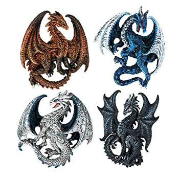 【中古】【輸入品・未使用】Dragon's Lair Ruth Thompson Set of 4 Collectible Sculptural Dragons Refrigerator Magnets Gift Decor by Pacific Giftware