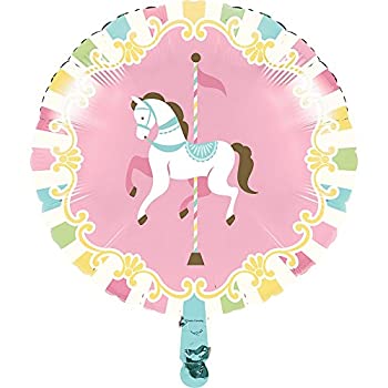 【中古】【39shop】【輸入品・未使用】Creative★Converting 329356?Carousel Horses 10-countメタリックラウンドバルーン(新古品)|アトリエ絵利奈