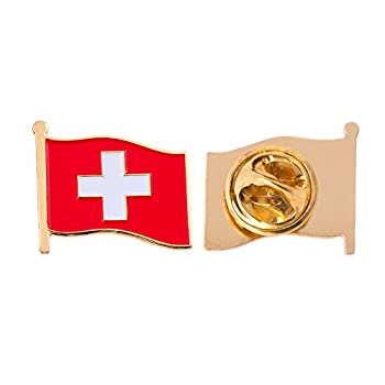 【中古】【39shop】【輸入品・未使用】スイス国旗★ラペルピン エナメル 金属製 お土産 帽子 メンズ レディース 愛国 スイス (ウェービングフラッグラペルピン)（新古品）｜アトリエ絵利奈