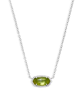 【中古】【輸入品・未使用】Kendra Scott エリサネックレス ロジウム/ペリドット イリュージョン ワンサイズ
