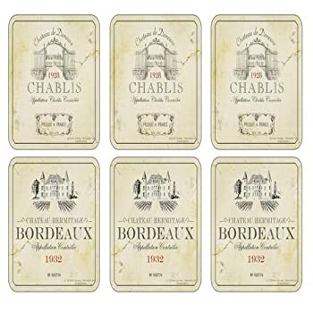 【中古】【39shop】【輸入品・未使用】Pimpernel★Vin de France Coasters Box of 6(新古品)|アトリエ絵利奈