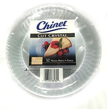 【中古】【輸入品・未使用】Chinet Cut Crystal Clear Plastic 7 inch Plates 32 ct. by Chinet