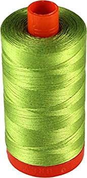 【中古】【輸入品・未使用】Aurifil コットン マコ 50wt スプリンググリーン スレッド ラージスプール 1421ヤード MK50 1231