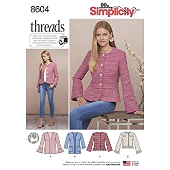 【中古】【39shop】【輸入品・未使用】Simplicity★D0879 // 8604 裁縫パターン ミセス&プチジャケット サイズ U5 (16-24)（新古品）｜アトリエ絵利奈