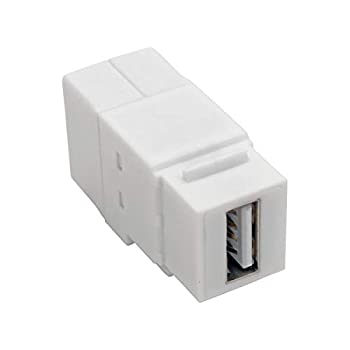 【中古】【インポート品・未当て嵌める】Tripp Lite USB 2.0 All-インチ-One Keystone/Panel Mount Coupler (F/F) White - USB adapter - USB (F) to USB (F) - USB 2.0 - molded - white その他-パソコン・周辺機器-PCアクセサリー
