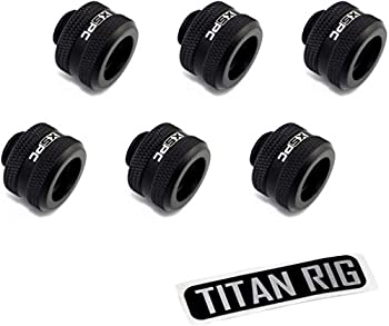 【中古】【輸入品・未使用】XSPC G1/4インチ - 10mm ID 14mm OD リジッドチューブ継手 (XSPCメタル&PETGチューブのみで使用) マットブラック 6個パック