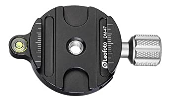 【中古】【輸入品・未使用】Leofoto DM-47 47mm QR ディスククランプ 3/8インチ 1/4インチアダプター&レベル Arca/RRS 三脚ヘッドQR対応
