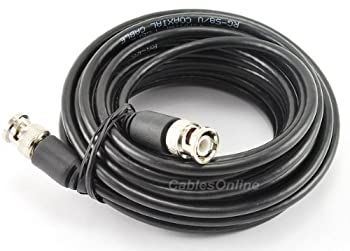 【中古】【39shop】【輸入品・未使用】(ケーブルズオンライン)★Cablesonline BNCオスコネクター付きRG58同軸ケーブル 25フィート、ブラック(R-1025)(新古品)|アトリエ絵利奈