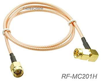 【中古】【インポート品・未当て嵌める】CablesOnline、1.5?Ft。SMA直角牡to SMA牡rg316低損失物同軸RF有線テレビ、rf-mc201h