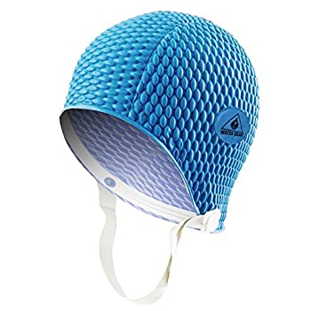 【中古】【インポート品・未当て嵌める】Water Gear バブルスイムキャップ(青碧、スモール)