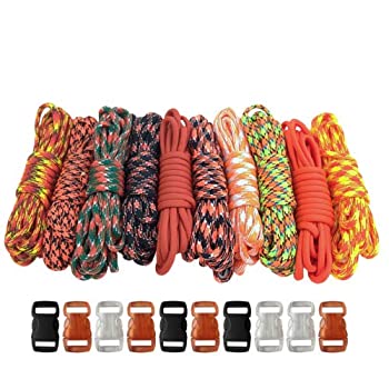 【中古】【輸入品・未使用】(Orange) - PARACORD PLANET 250kg Type III Paracord Combo Crafting Kits with Buckles画像