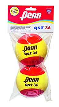 【中古】【インポート品・未当て嵌める】Penn QST 庭球どんぶり鉢36個 - 青少年質問用紙 赤いこと 庭球どんぶり鉢 未経験者用 黄色 赤いこと