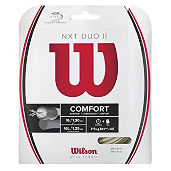【中古】【インポート品・未当て嵌める】Wilson NXT Duo II Hybrid Lot de 2 cordes de Tennis