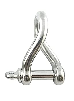【中古】【輸入品・未使用】ステンレススチール 316 ツイストシャックル 5/16インチ (8mm) マリングレード