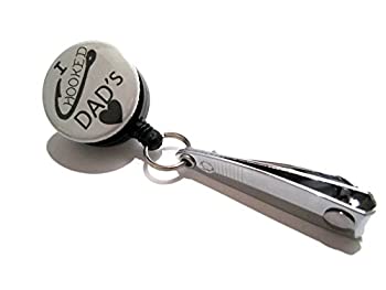 【中古】【輸入品・未使用】ATLanyards I Hooked Dad Heart Fishing Cutters Dad Fishing Line Nippers Dad Gifts 父親へのギフト グレー 95
