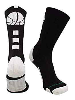 【中古】【インポート品・未当て嵌める】MadSportsStuff 篭球のロゴタイプ 運動競技労働者の一団靴下 X-Large 黒いこと