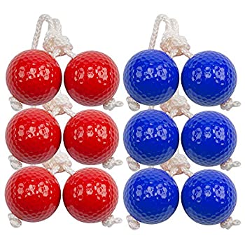 【中古】【輸入品・未使用】GSE Games & Sports Expert プレミアム ラダートスボール 交換用ラダーボール ボロ ボーラ (レッド3個/ブルー3個)