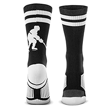 【中古】【輸入品・未使用】ChalkTalkSPORTS ホッケーハーフクッションクルーソックス | ホッケープレーヤー | ブラック/ホワイト