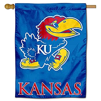 【中古】【輸入品・未使用】University of Kansas Jayhawks House Flag