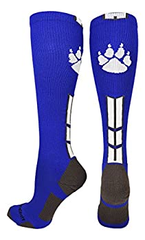 【中古】【インポート品・未当て嵌める】MadSportsStuff 靴下 ソックス 毛の荒物の足の飾りつけ/ふくらはぎ分け取り M 青碧