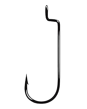 【中古】【輸入品・未使用】(5/0) - Gamakatsu Round Bend Offset Worm Hook-Pack Of 25 (Black)