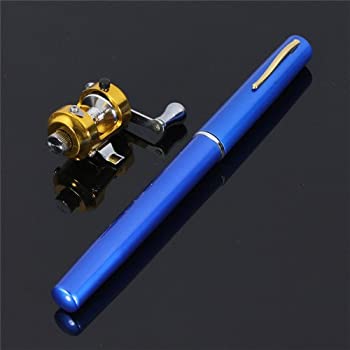 【中古】【39shop】【輸入品・未使用】Meco★ミニポータブルポケット釣り竿ペン アルミニウム合金 38インチ ブルー(新古品)|アトリエ絵利奈