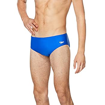 【中古】【インポート品・未当て嵌める】Speedo メンズ PowerFLEX エコSolid ブリーフ海水着 青色 スポーツ・アウトドア-競技水着
