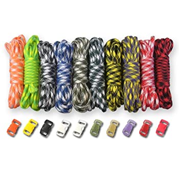 【中古】【輸入品・未使用】(Plaid) - Paracord Planet 250kg Type III Paracord Combo Crafting Kits with Buckles