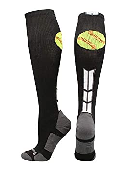 【中古】【輸入品・未使用】MadSportsStuff ふくらはぎの位置にソフトボールロゴ入り 複数色 S ブラック