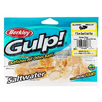【中古】【輸入品・未使用】Berkley GSSF1-AG Saltwater Gulp Sand Crab Flea Bait Amber Glow 2.5cm