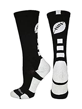 【中古】【輸入品・未使用】MadSportsStuff フットボールロゴ アスレチッククルーソックス マルチカラー M ブラック